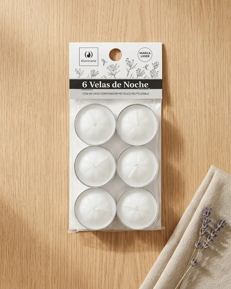 Vela de noche sin aroma